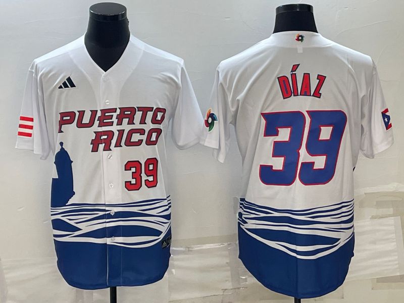 Men 2023 World Cub #39 Diaz White MLB Jersey4->more jerseys->MLB Jersey